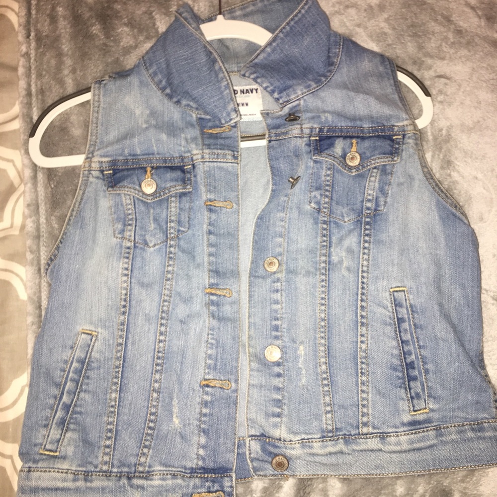 Sleeveless Denim Vest